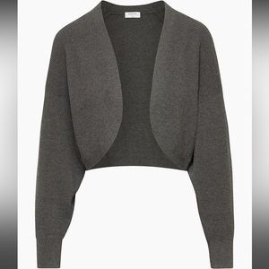 Aritzia Babaton Decision Shrug Limited Edition H Peppercorn Grey Size Medium New